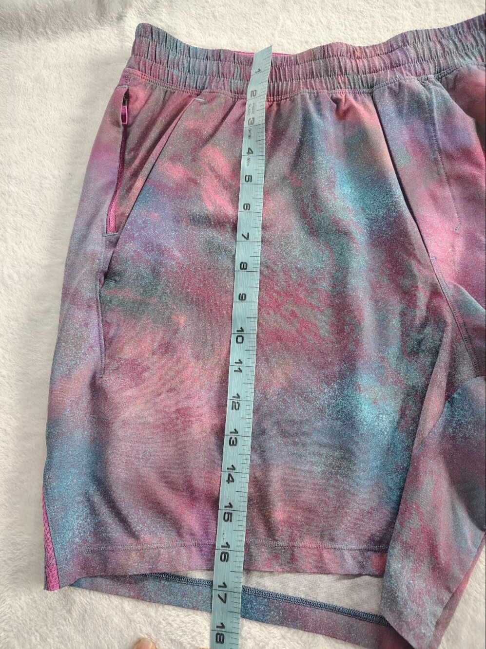 Men’s Tie-Dye Lululemon Shorts - Pink & Blue - Picture 8 of 12